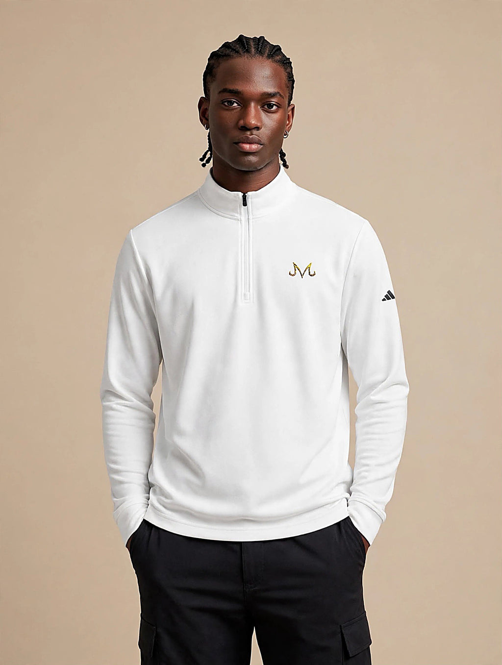 adidas® & MPCHE LOGO Quarter-Zip Pullover (Embroidery)