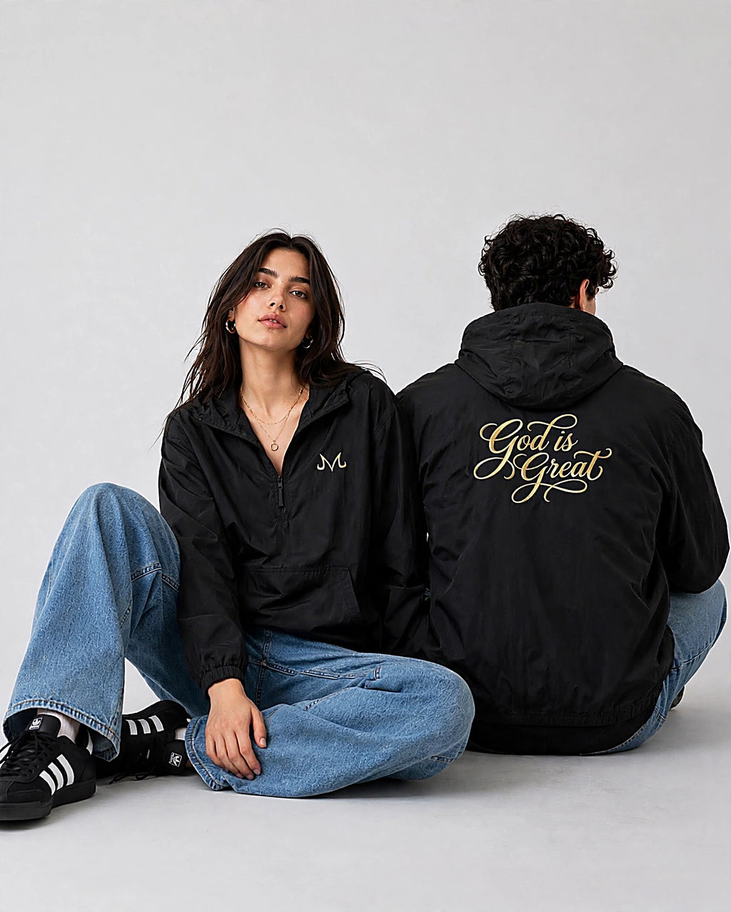 MPCHE”MOCHE LOGO”&"GOD IS GREAT" Windbreaker Pullover
